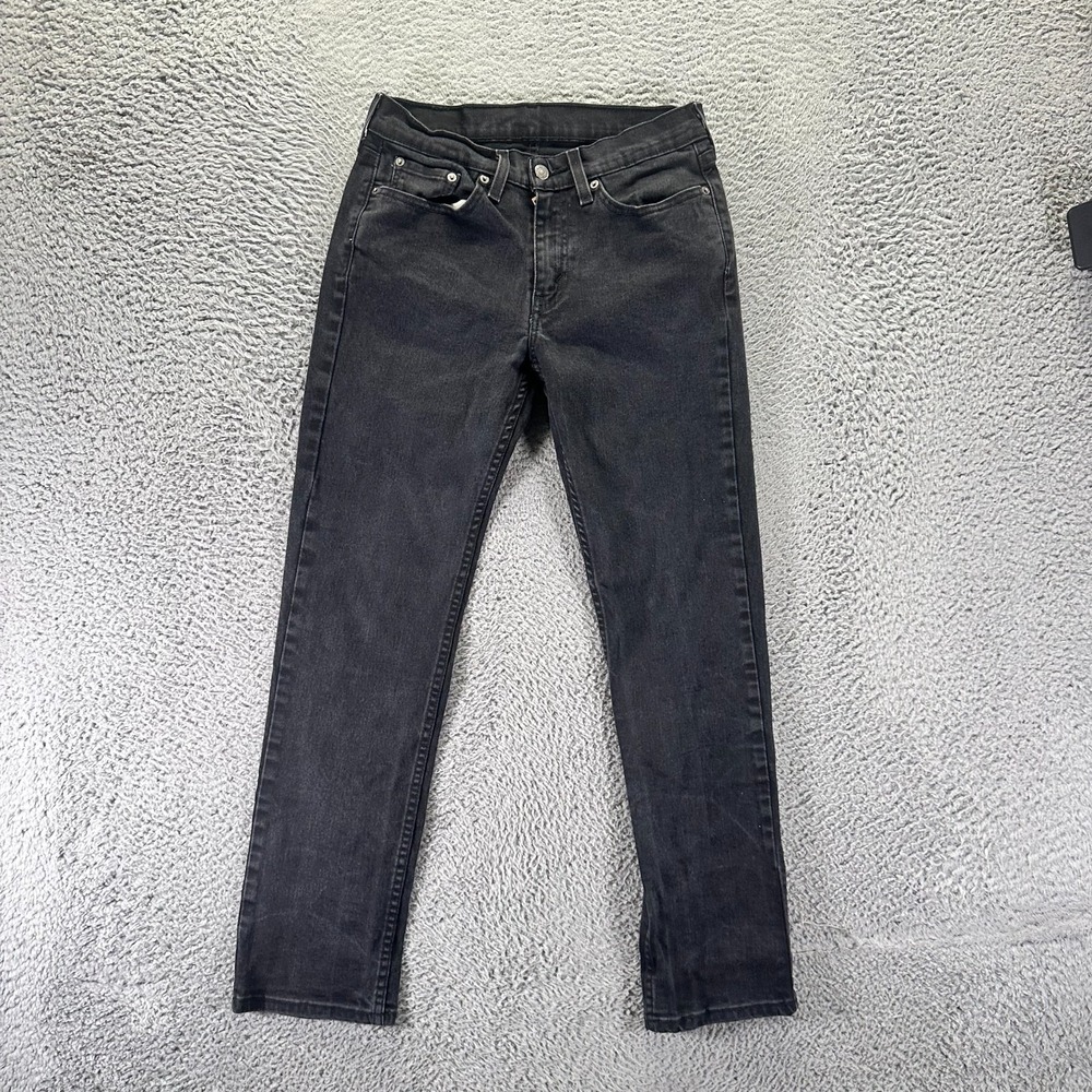 Levi's 514 Jeans Men's 28x30 Black Cotton Denim Straight Leg Workwear Stretch